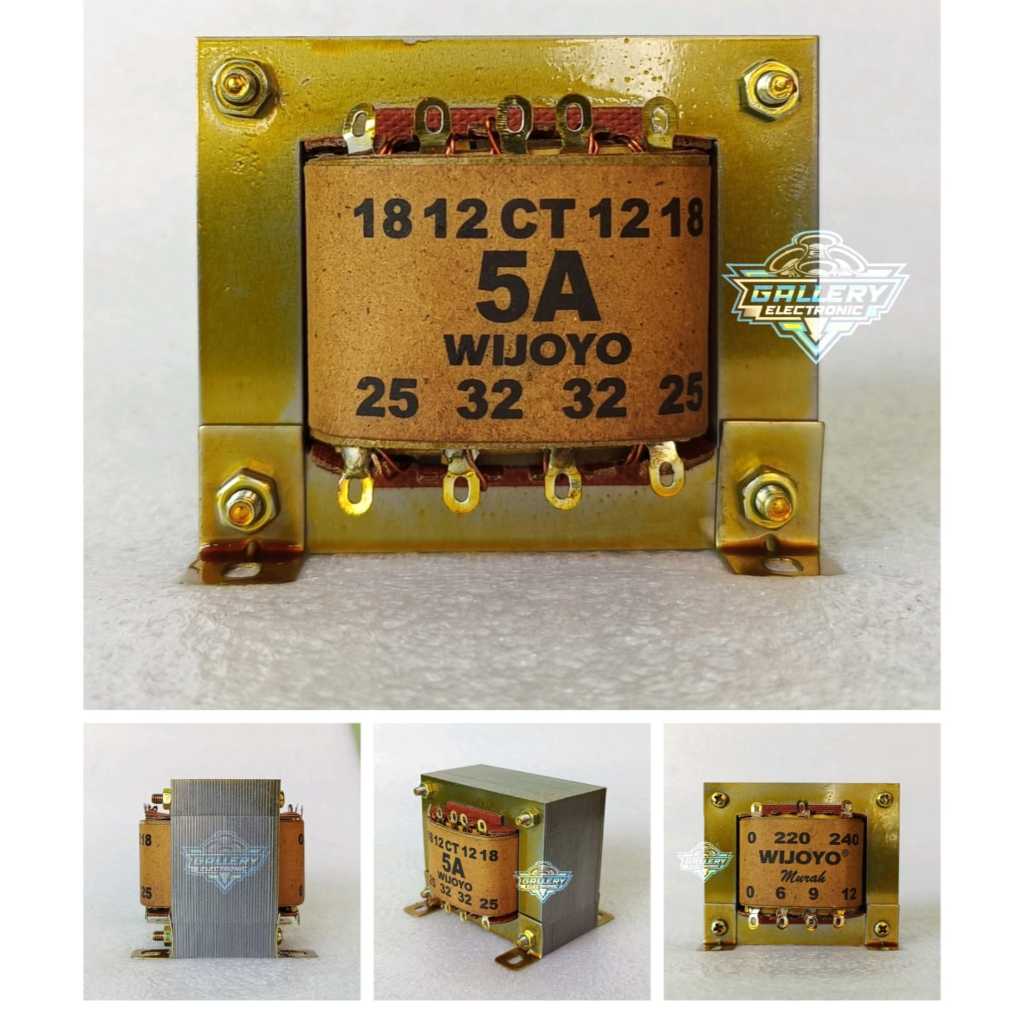 Travo 5A Kecil CT 32V WIJOYO / Trafo 5 Amper CT 32 Volt Tembaga Murni