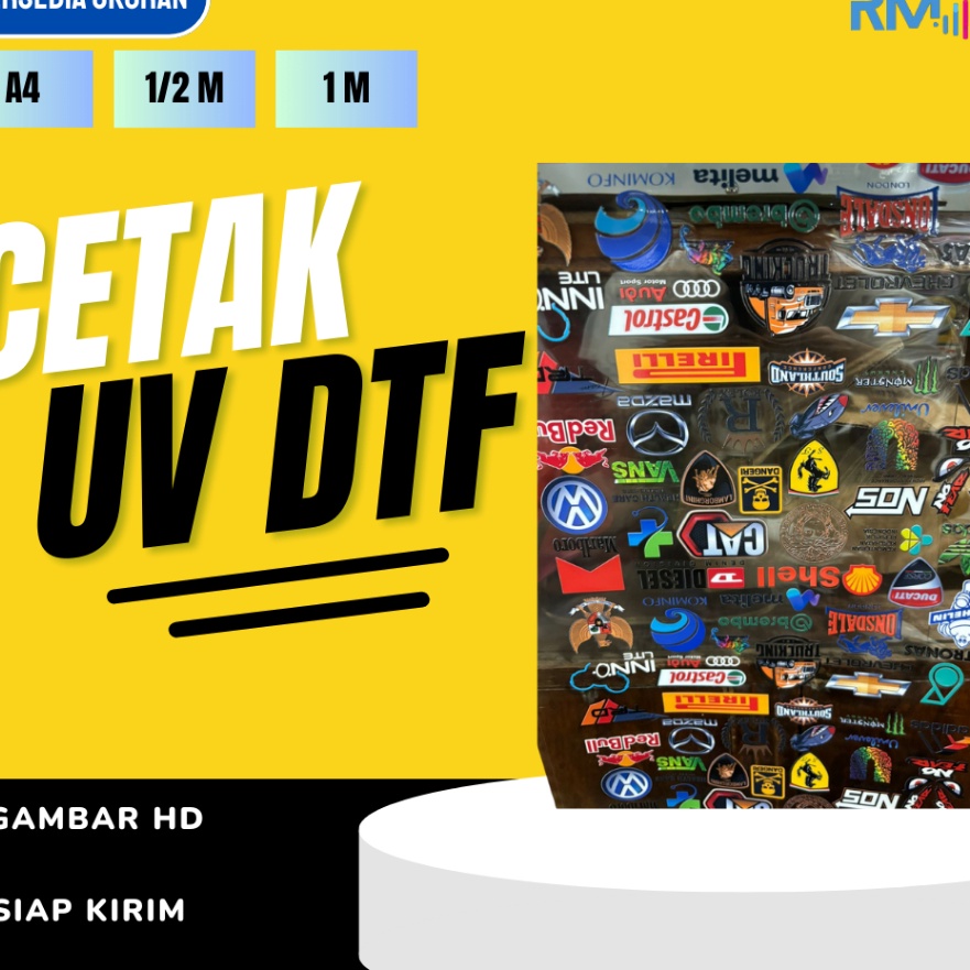 

Limit Cetak UV DTF Stiker meteran Decal Kering Gloss