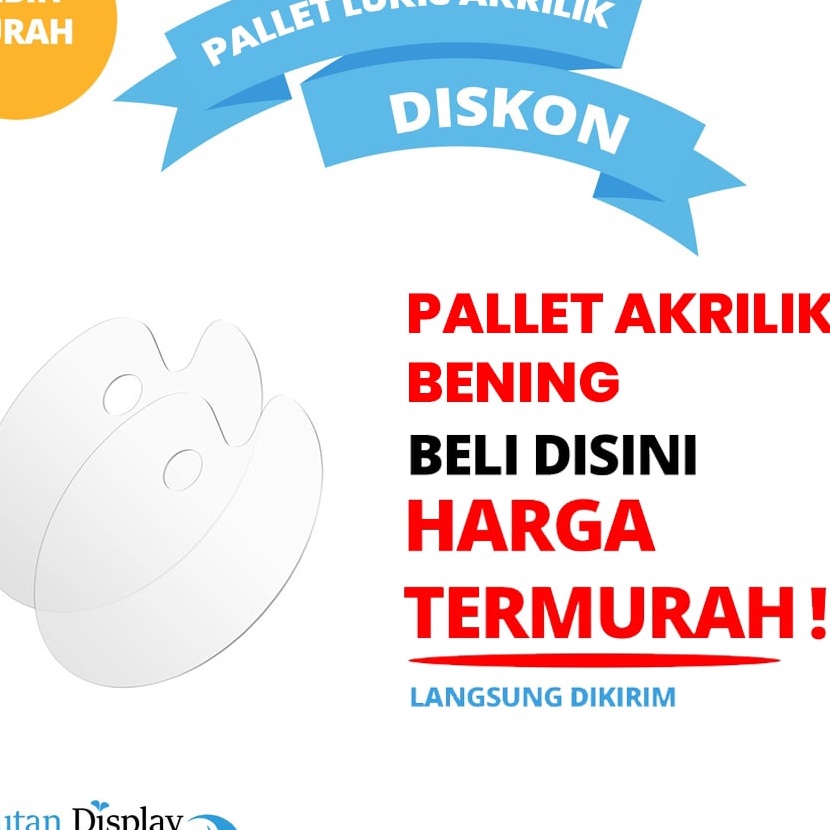 Grosir Palet Lukis Akrilik Cat Air Palette Acrylic Lukis Transparan Oval
