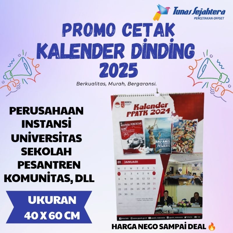 

Cetak Kalender 2025 Ukuran 40x60 Jumbo 12 Lembar