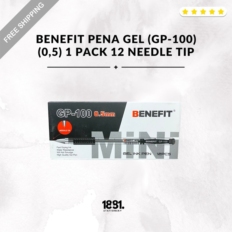 

Pulpen Gel Benefit Mini GP-100 | Benefit Mini Pulpen Gel (0,5) | Pulpen Gel Warna Hitam (Pack/pcs)