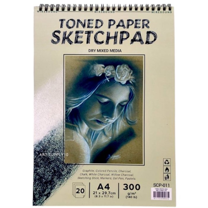 

KF7 Toned Paper Spiral A5 A4 sketcad 3g Kes Gambar Sketchbook