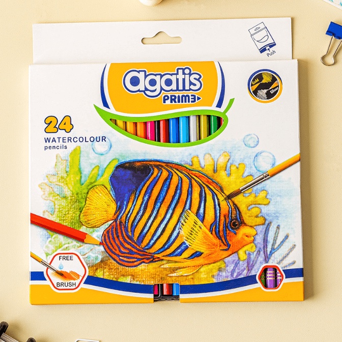 

KF7 AGATIS Prime Pensil Warna Watercolor isi 24pcs