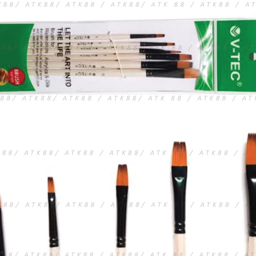 

Extra VTec Brush A17H Set 6 Kuas Lukis Set isi 6 VTEC Artist Brush