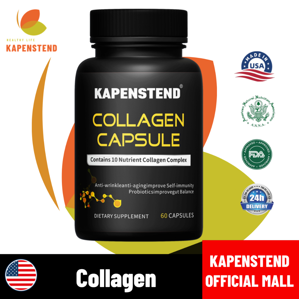 Kapsul pemutih kolagen, dengan peptida kolagen laut, glutathione, L -cystine - 1,5x lebih baik