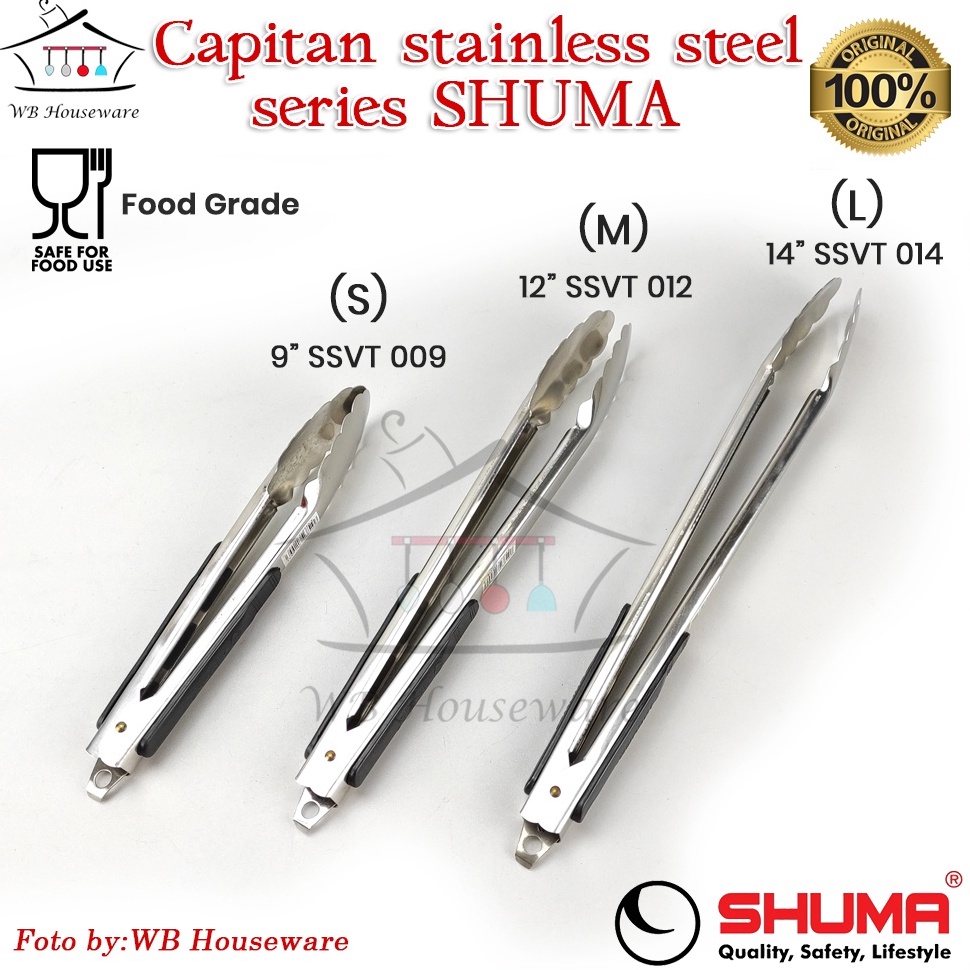 SALEE Penjepit Capitan Jepitan stainless Kue Gorengan Panggangan Grill BBQ SHUMA