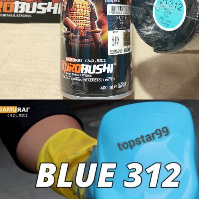 

HJ6 PilokPylok Samurai 4ml Biru Muda 312 Cat Semprot Samurai Paint