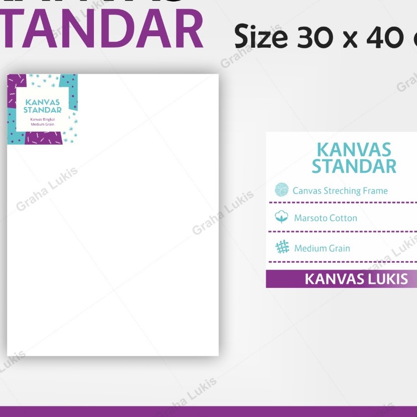 

Kilat Kanvas Standar Graha Lukis 3x4cm