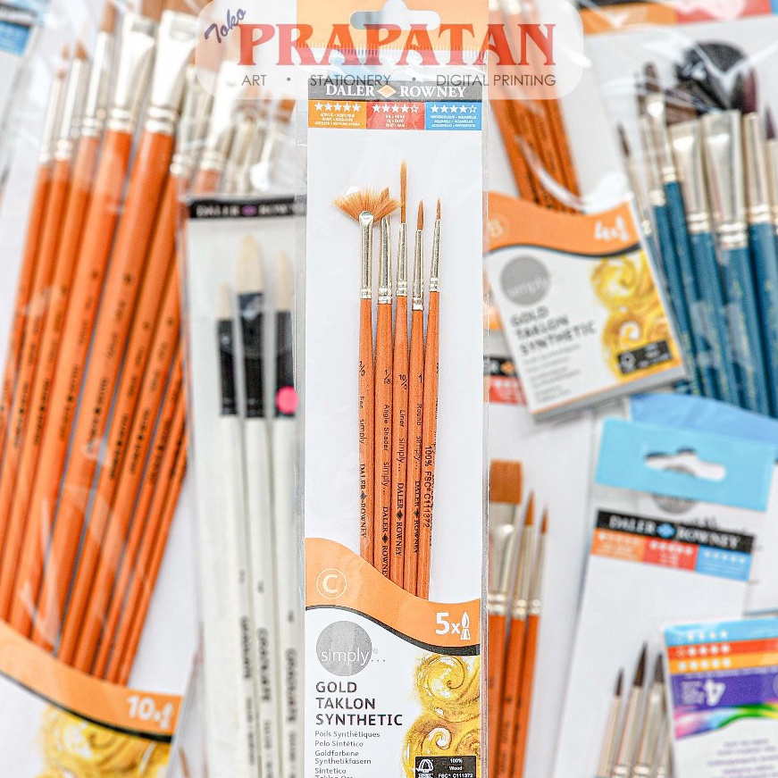 

HJ6 Kuas Lukis Daler Rowney Gold Taklon Synthetic Brush Set Paint Brush Set