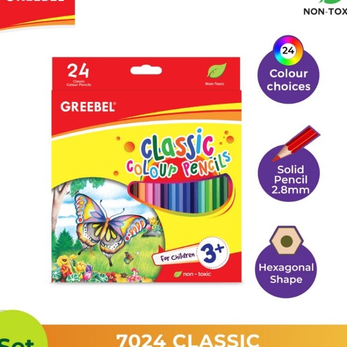 

KP8 Pensil Warna Greebel Panjang 24 Warna Classic