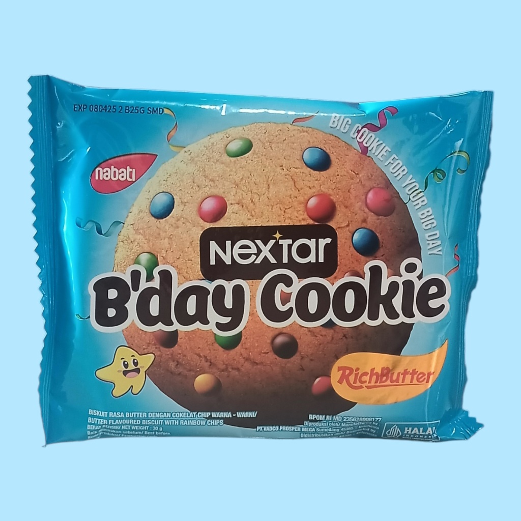 

Nabati RichButter Nextar B' Day Cookies Biscuit 30gr (10 pcs/Pack)