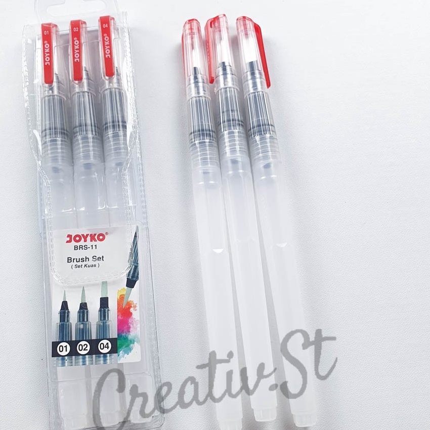 

FG2 JOYKO Water Brush Kuas Watercolor Brs11 Set 3 Pcs Waterbrush