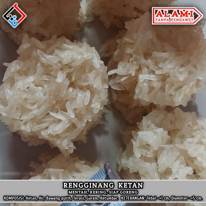 

(HADIAH 1 KEPING RENGGINANG) RENGGINANG KETAN MENTAH KERING SIAP GORENG 250 gram