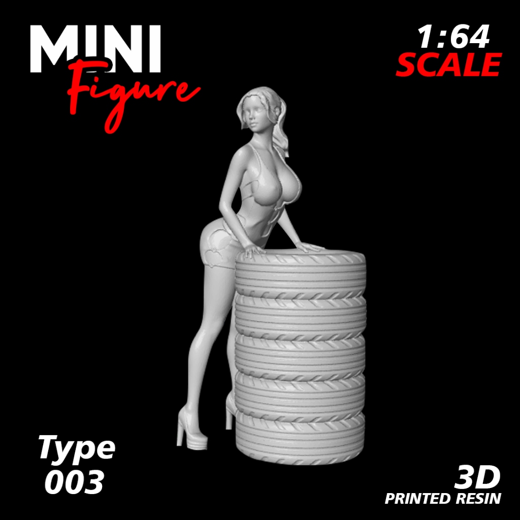 Mini Figure Diorama skala 1/64 / Figure Diecast / Miniatur Diorama / Figure 003 UNPAINTED