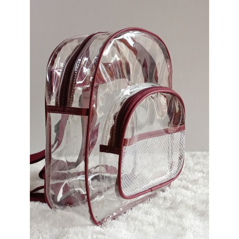 Backpack Transparan Tas Ransel Mika Bening Tas gendong tas karyawan wanita tas renang model kuat