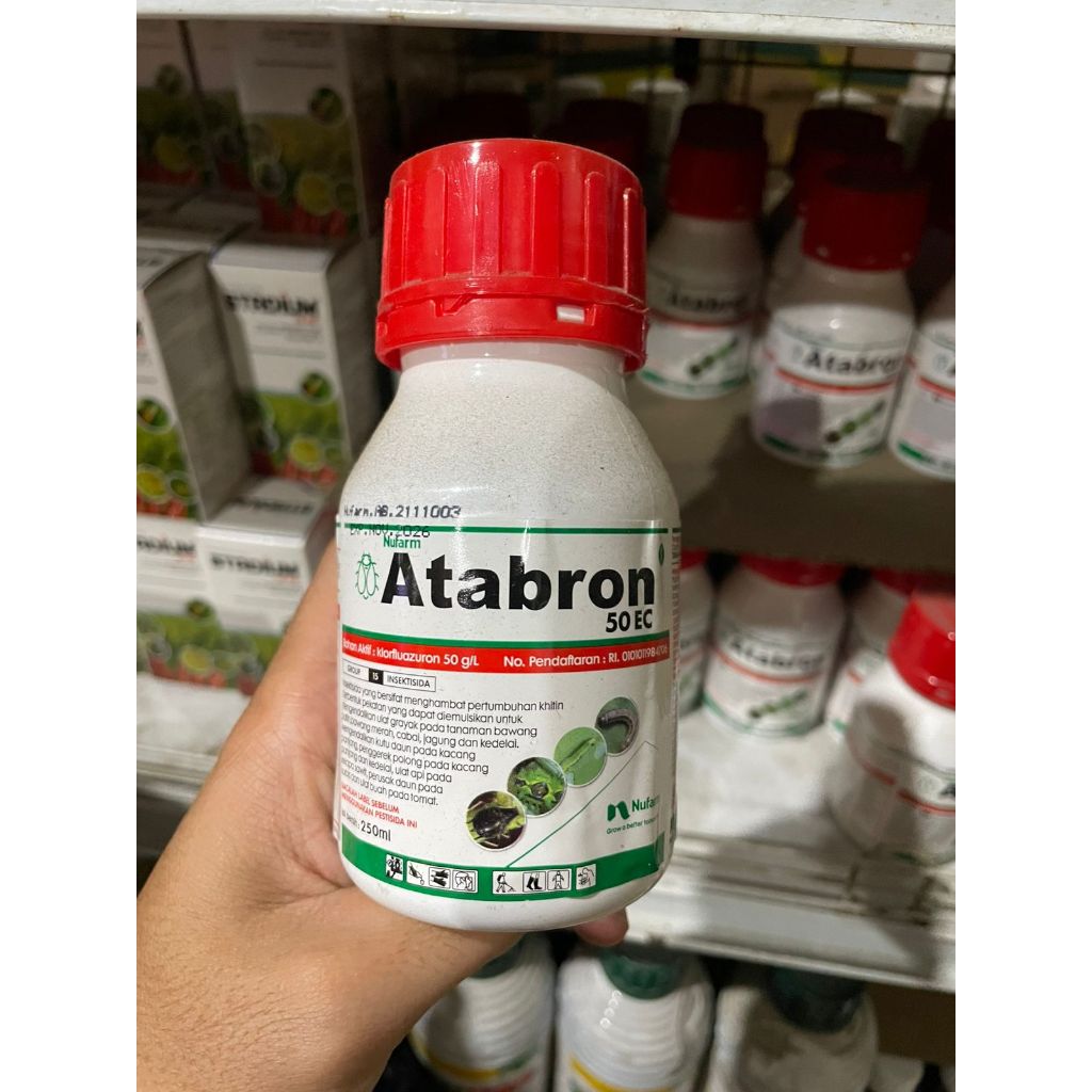 Atabron 50EC 250 ml Insektisida Obat Hama Ulat Belalang Wereng Walang