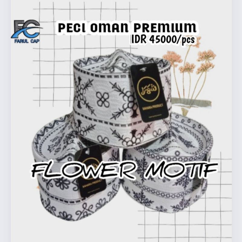 Peci Oman Bangladesh Original Full Bordir