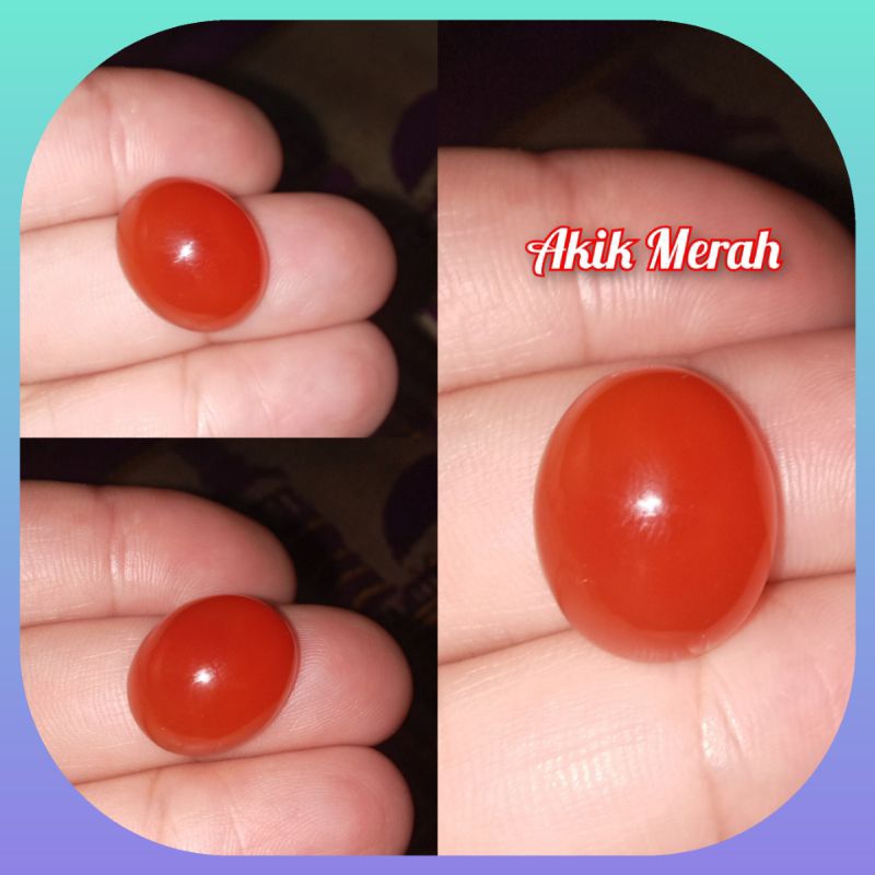 Batu cincin akik merah natural