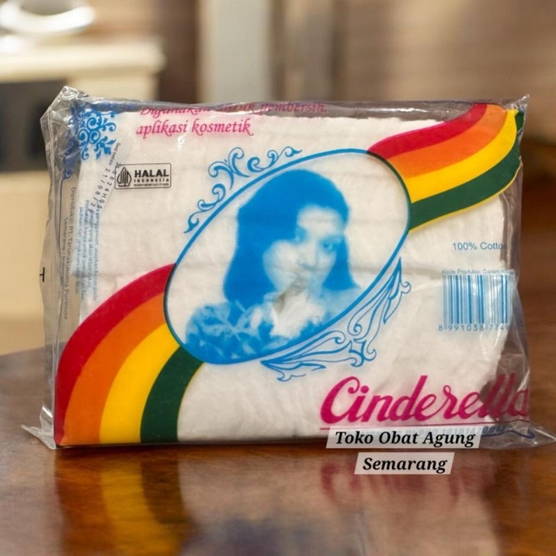 Kapas Kecantikan Cinderella 40 gr BUNDLING 3 Pak. Kapas Pembersih Make Up, Halus