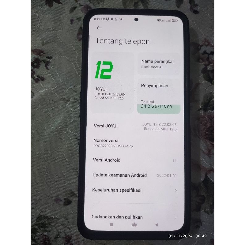mesin black shark 4 128gb