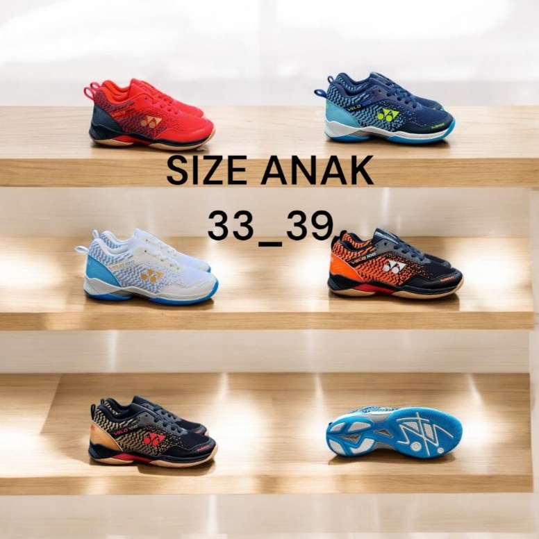 SALETERBATAS SEPATU Yonex BADMINTON KIDS ANAK SEPATU OLAHRAGA ANAK SEPATU BULUTANGKIS SOL KARET 3539