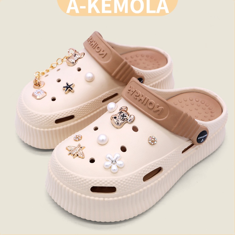 NEWSTOCK AKEMOLA Sandal Wanita Kekinian Sandal Kodok Dewasa Korean Sandal Fuji Sandal Baim Wanita