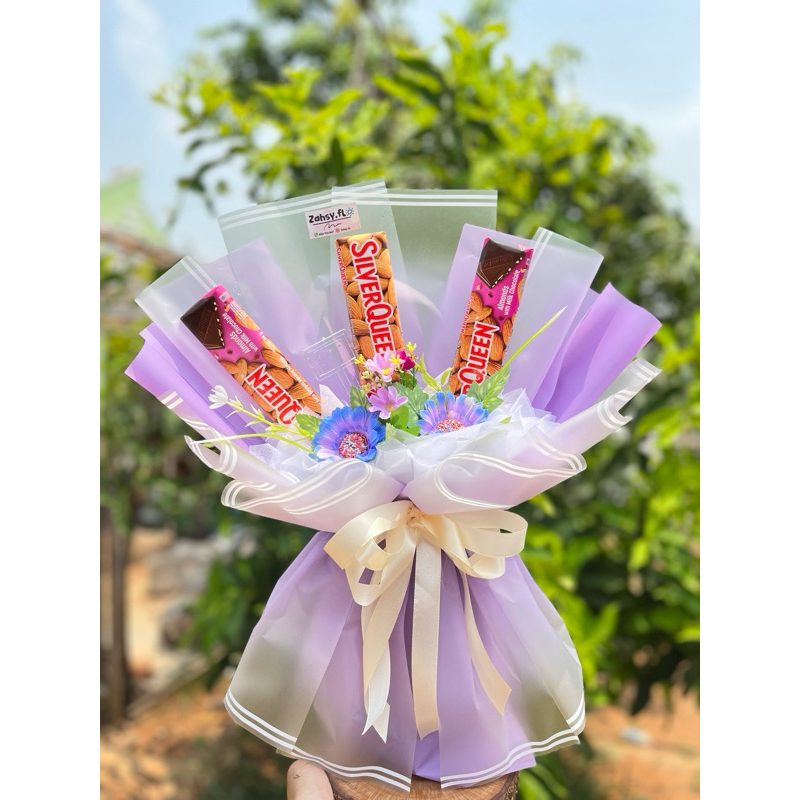 

buket coklat silver isi 3 besar