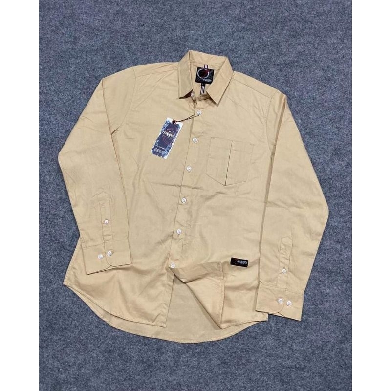 KEMEJA PANJANG WARNA CREAM/HEM PANJANG WARNA CREAM/KEMEJA PANJANG POLOS/KEMEJA WARNA CREAM