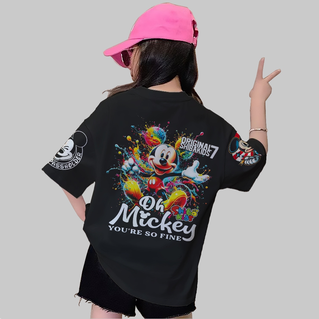 Kaos  Anak Perempuan  Karekter Micky  Cotton Combed 24 s  SHIBAKIDS C30
