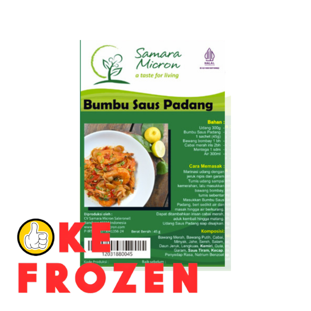 

MICRON BUMBU SAUS PADANG 45GR/ BUMBU MASAK INSTAN