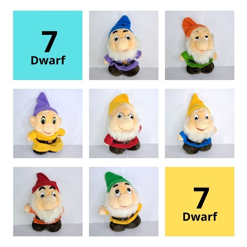 SET 7 Kurcaci - 7 Dwarf - Snow White - Putri Salju - Kurcaci Klasik - Boneka Klasik - Boneka Jadul -