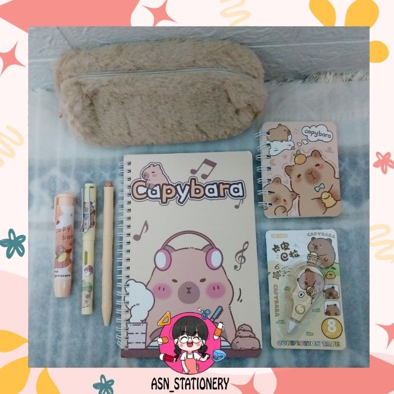 

PROMO - 1 SET ALAT TULIS CAPYBARA LUCU DAN UNIK/ HADIAH ULTAH AESTHETIC