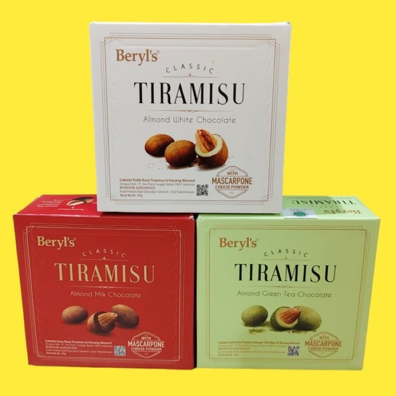 

BERYL’S Chocolate Classic Tiramisu Matcha Almond White 65 gr / Coklat Beryl’s Malaysia / Coklat Malaysia Beryls