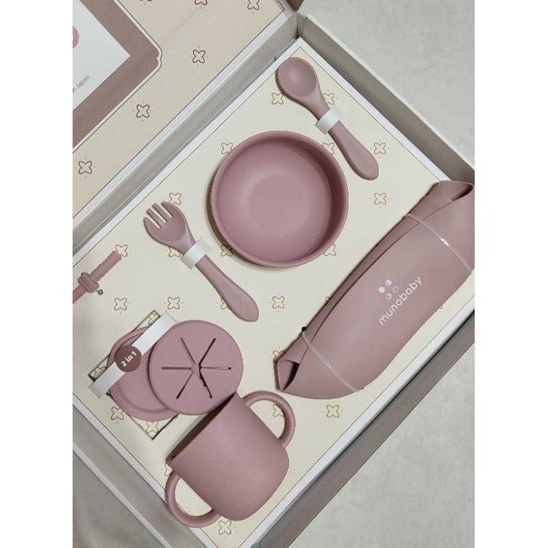 [Pre-Loved] Munobaby Silicone Feeding Set