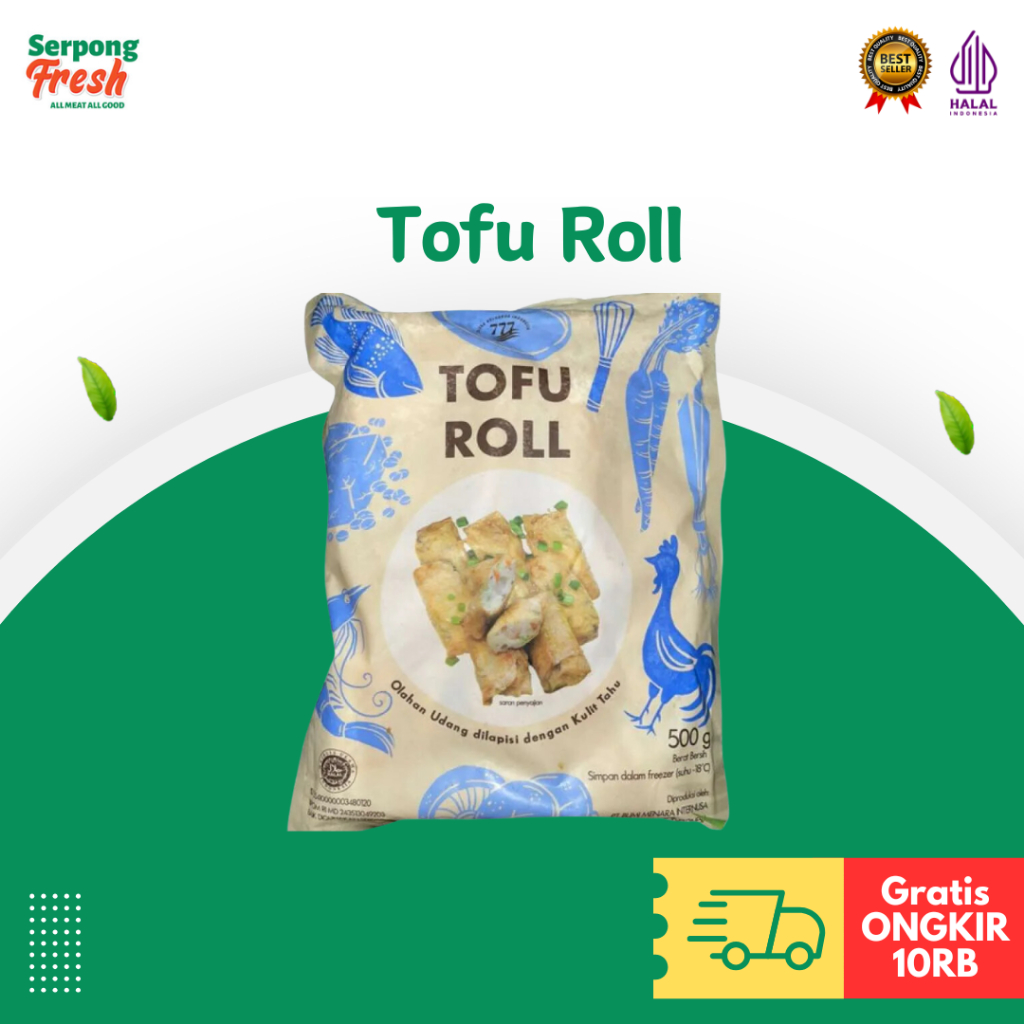 

777 Big Tofu Roll Frozen / Dimsum Udang Kulit Tahu - 500 Gram