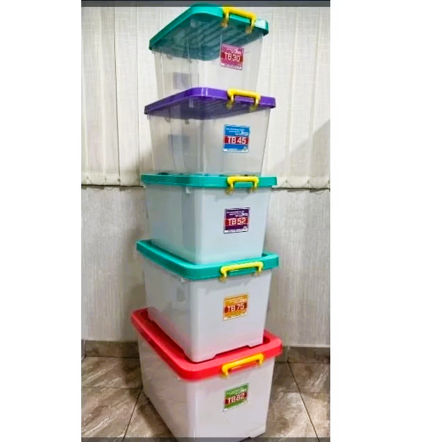 CONTAINER BOX PLASTIK TABITHA KOTAK PENYIMPANAN BESAR CONTAINER BOX SERBAGUNA DENGAN RODA