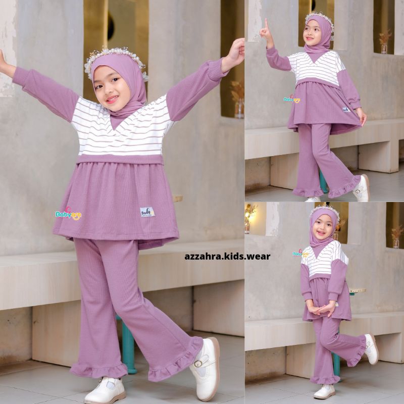 New ORI One set Jasmine|| one set anak perempuan|| size 0bulan-11tahun|| omeset kekinian|| babyara||