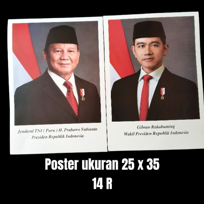 Foto presiden dan wakil presiden 1 set