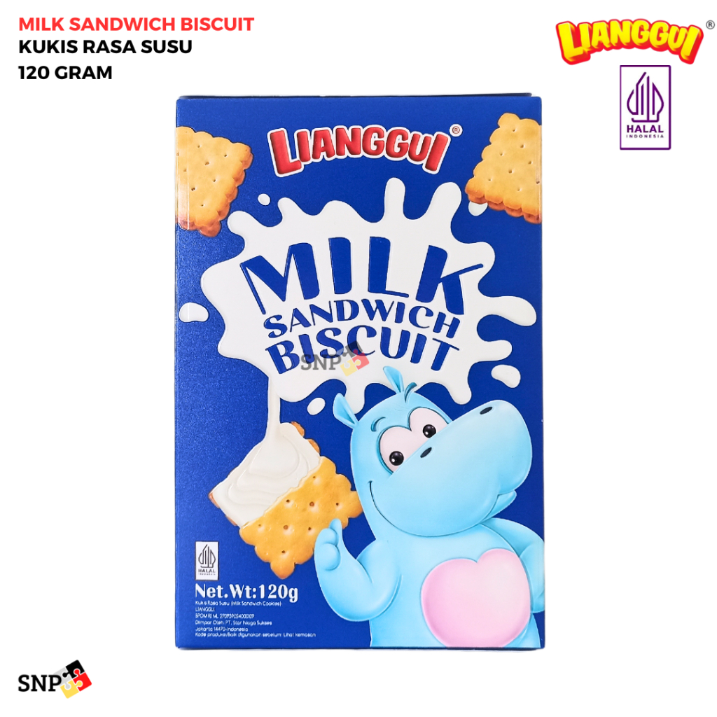 

LIANGGUI BISKUIT KUKIS MILK SANDWICH BISCUIT 120 GRAM