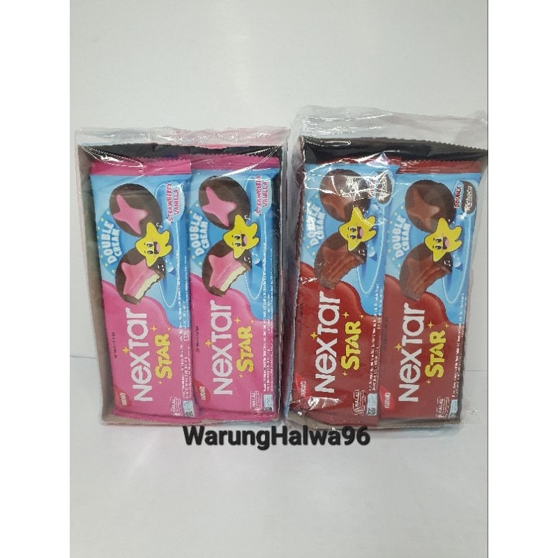 

nabati nextar star double cream rasa Strawberry Vanilla 1 box isi 10 pcs stok terbatas