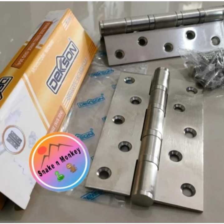 Engsel Pintu Jendela Merk DEKSON Deluxe 5" Stainless Steel (SUS 304)