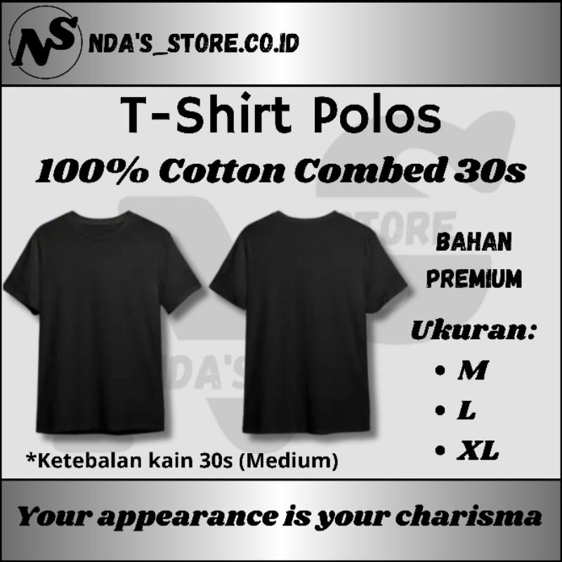 Kaos Polos | Kaos Distro Premium | Kaos Polos Combed 30s | Cotton Combed 30s satuan | Kaos Kekinian 