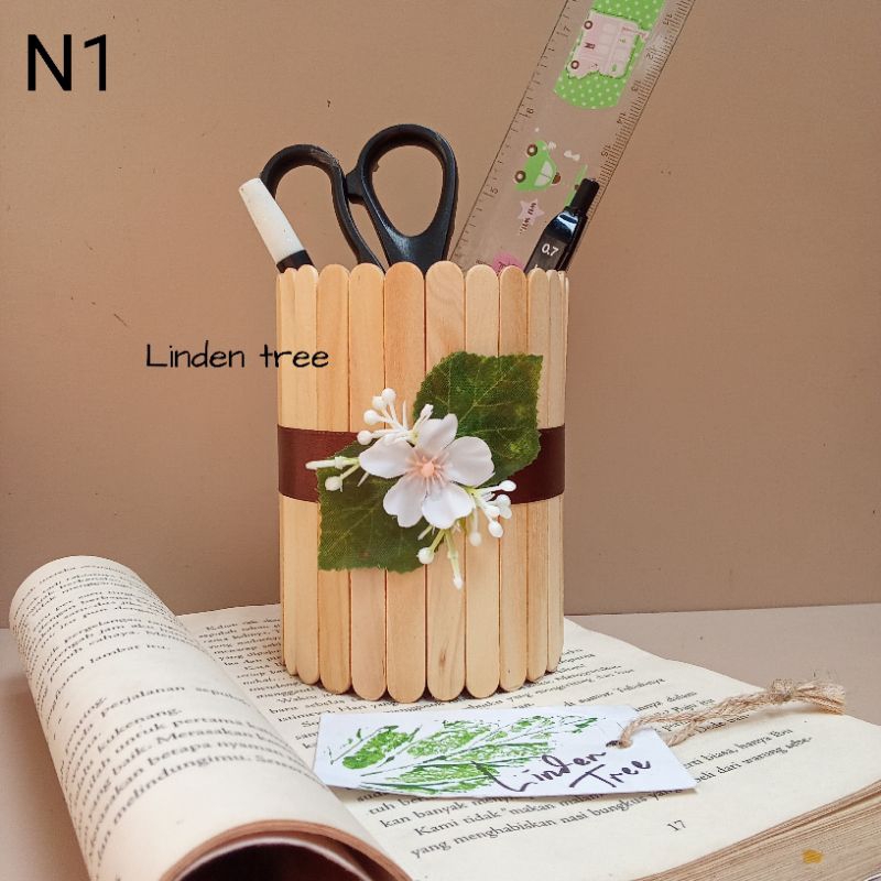 

tempat pensil stik es krim kerajinan tangan