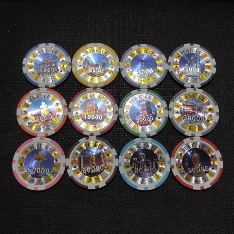 Souvenir Koin Coin Chip Macau Mainan Koleksi