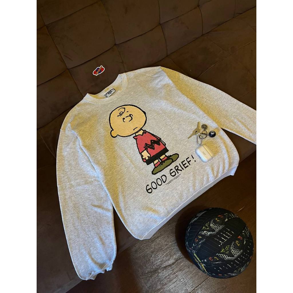 Crewneck Sweatshirt Vintage Charlie Brown 1950 Second Preloved