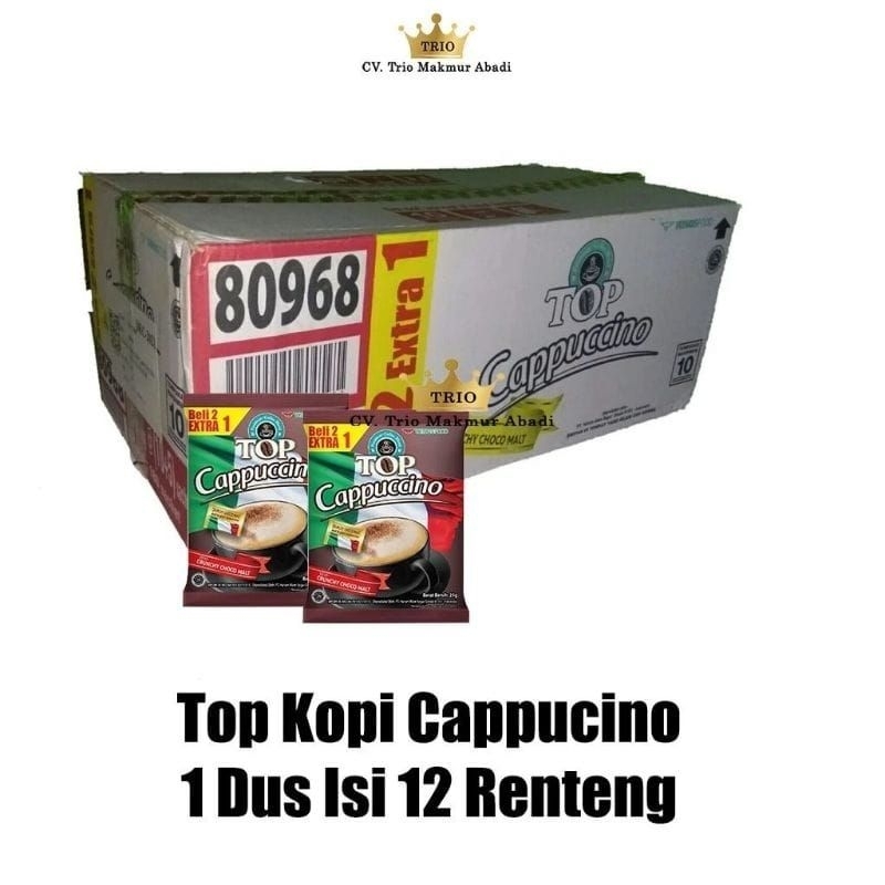 

Top Coffee Top Kopi Cappucino 1 Karton 180 Sachet