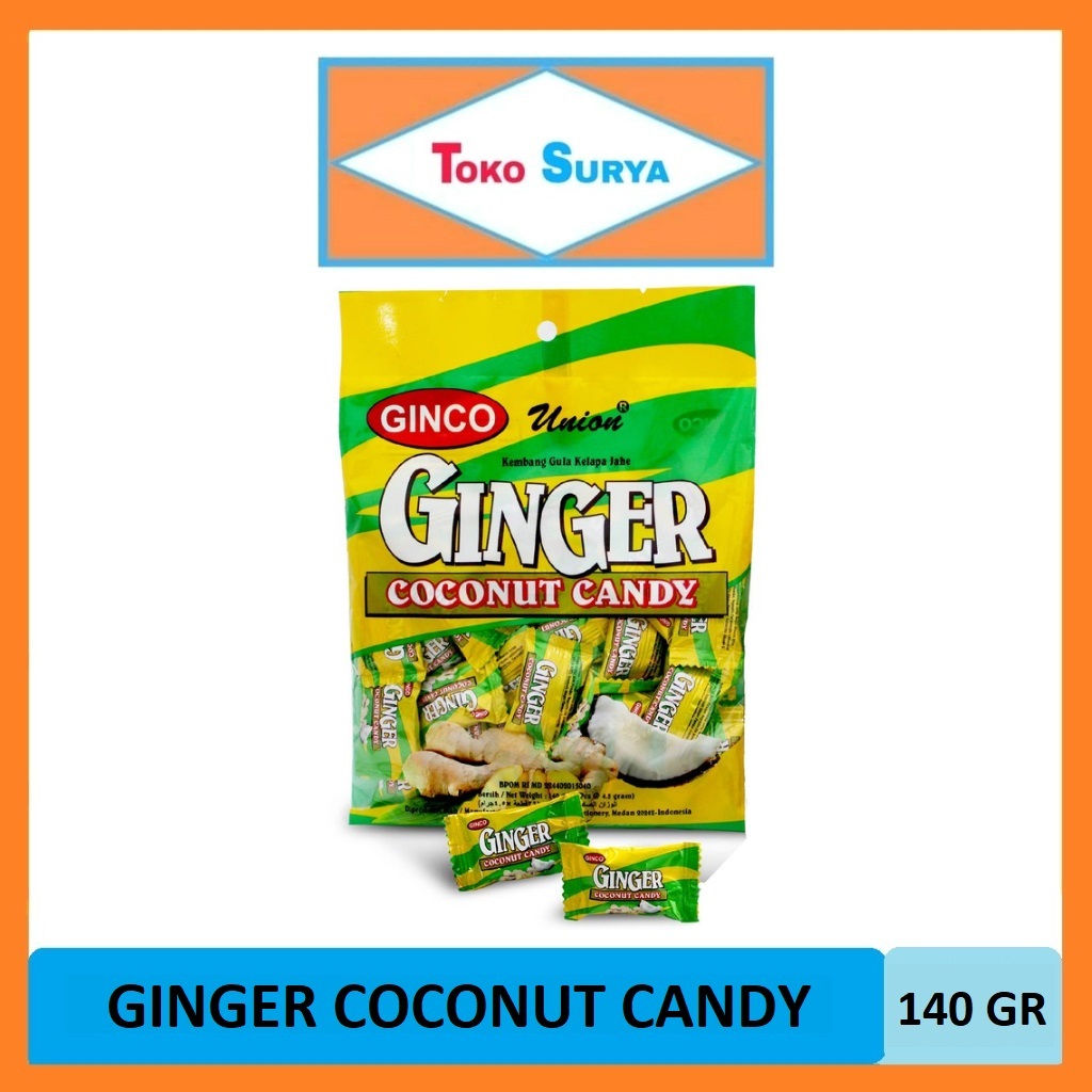 

Ginco Ginger Coconut Candy Permen Kelapa Jahe 140 Gr