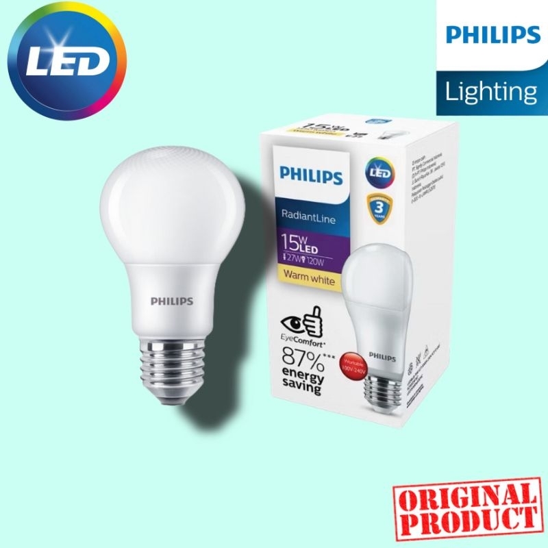 Baru Lampu LED Philips 15 Watt Radiantline LEDblulb putih