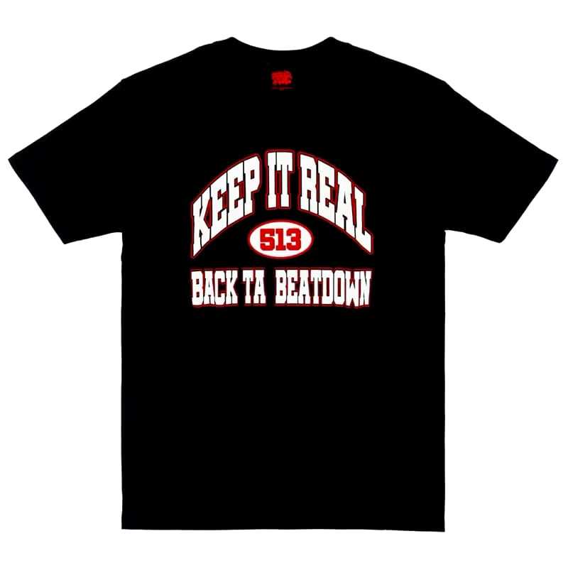 Kaos KEEP IT REAL - BACK TA BEATDOWN Cotton combad 24s tebal