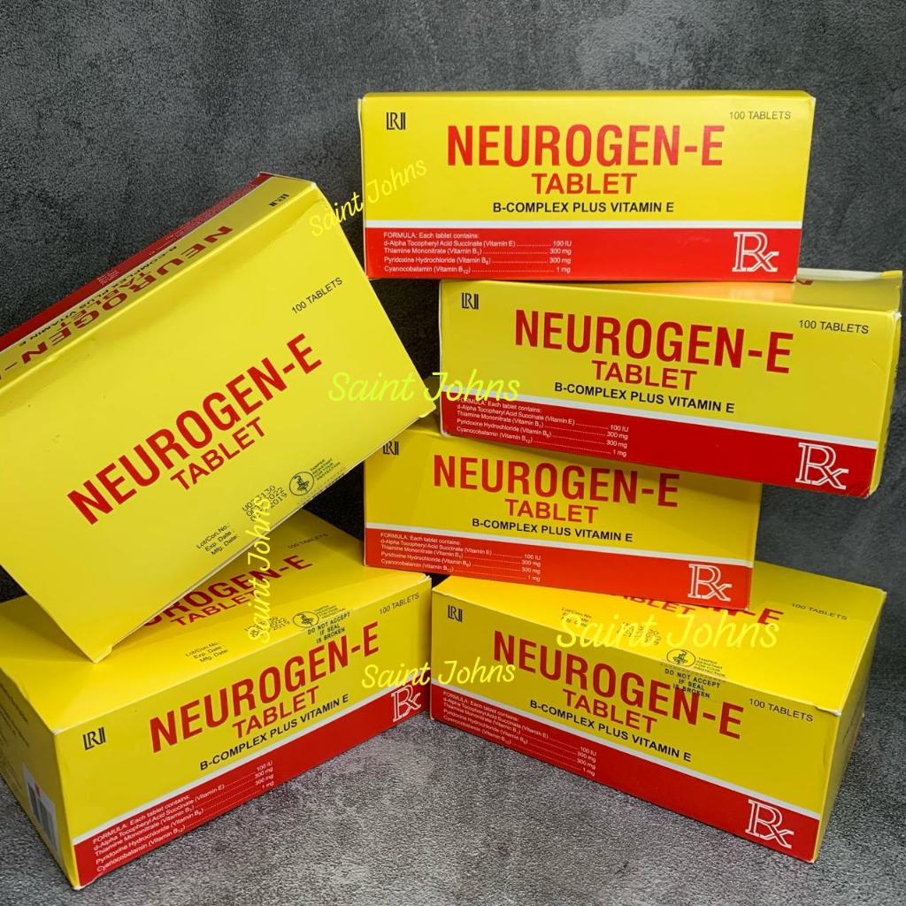 Neurogen E Tablet B Complex Plus Vitamin E 100 Tablets